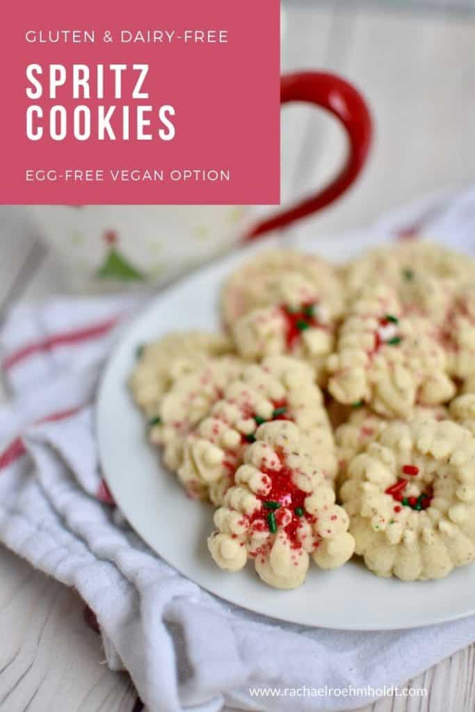 Gluten and Dairy-free Spritz Cookies with an Egg-free and Vegan Option