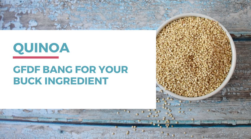 Check out this "bang for your buck" gluten-free dairy-free ingredient: quinoa. Click through to read the full post at RachaelRoehmholdt.com