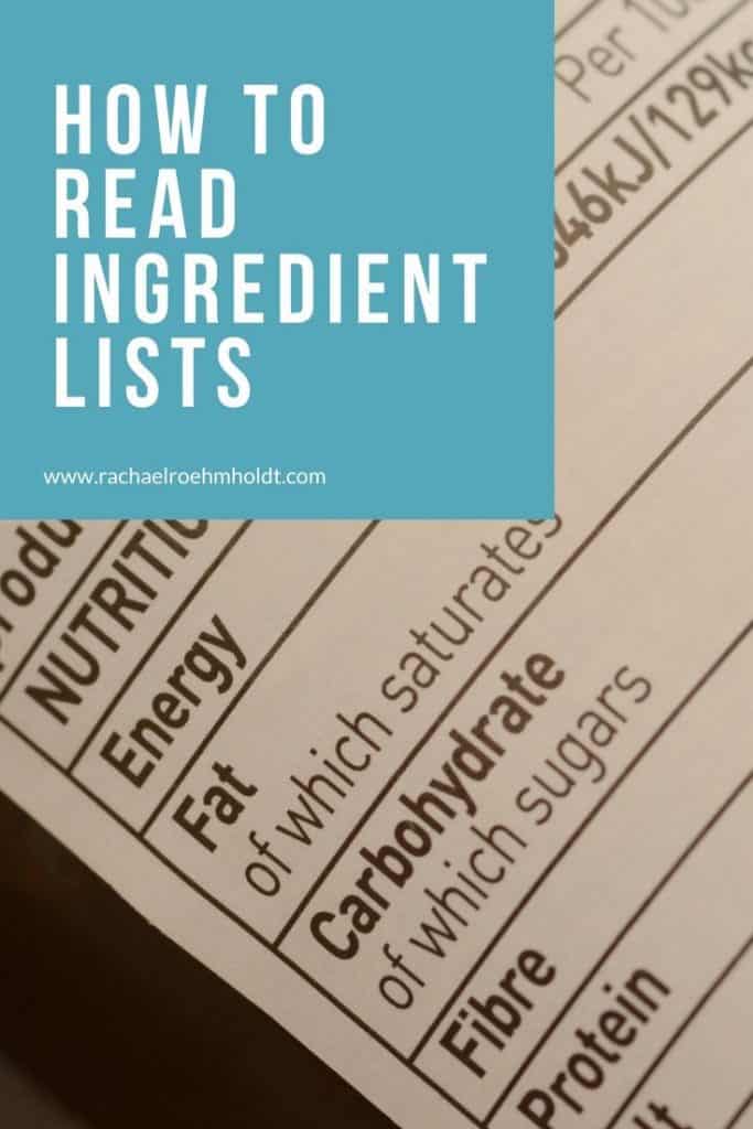 How to Read Ingredient Lists