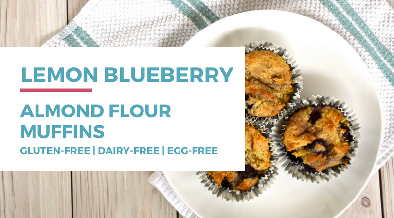 Looking for a delicious gluten-free dairy-free egg-free muffin recipe? Look no further! Try this lemon blueberry muffin recipe that is easy to put together, kid-tested, husband approved, super healthy AND delicious! Click through for the full recipe.