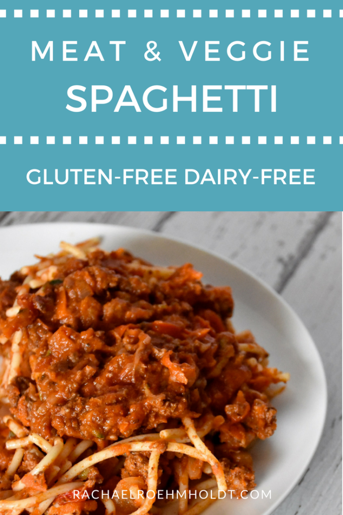Meat and Veggie Spaghetti recipe (gluten-free, dairy-free)