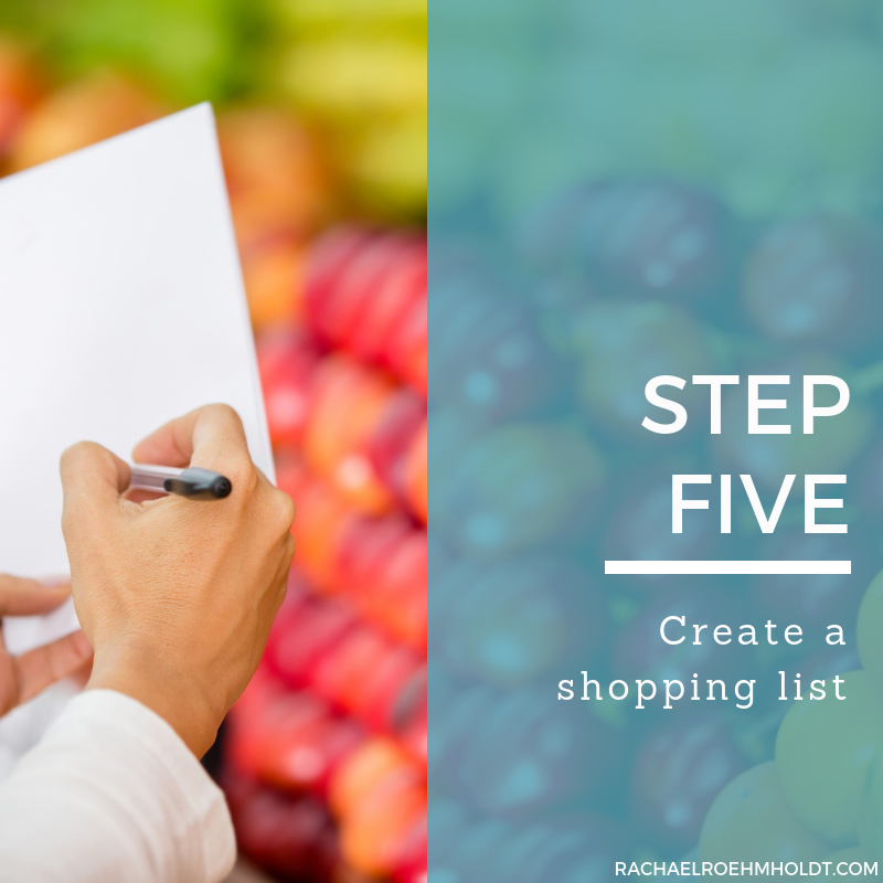 Step 5. Create a shopping list