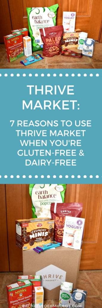 Thrive Market has a variety of gluten-free dairy-free foods and health items. Click through for more details.